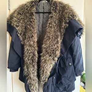 Large Free People fur collared Jacket.